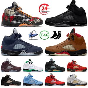 2024 Высочайшее качество JUMPMAN 5s Black Cat Баскетбольные кроссовки 5 Размер 13 Фото Dust Plaid Muslin Lucky Green Olive UNC Aqua Georgetown Мужчины Женщины Уличная обувь