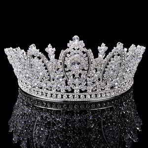 Princess Crown Hadiyana Classic Design Elegancka ślubna biżuteria do włosów dla włosów i korony kobiety cyrkon BC5069 Corona Princesa 240305