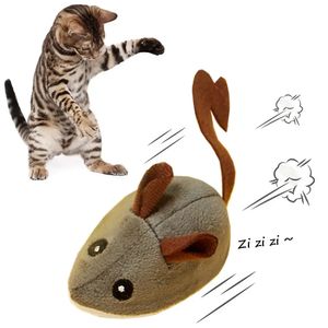 Smart Cat Toy Interactive Running Mouse Teaser Teaser Beather Toys Electric Random Moving Simulation Myse Kitten Squaak Plush Toys 240227