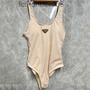 Metal Badge Swimsuits Women Designer Bodysuits Bikini Sexy Backless One Piece Swimwear Summer Holiday Beach Wear GVFI