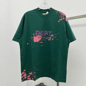 2024SS T-shirt Homens Mulheres 1 Qualidade Top Tees Imprimir Camiseta Preto Verde