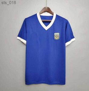 Os fãs tops de camisas de futebol 1978 1986 camisa de futebol retrô kempes riquelme higuaain Aguro Caniggia Aimar Footb H240309