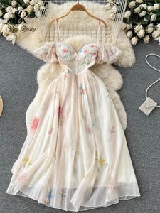 Casual Dresses Singreiny Off the Shoulder Sexy Strap Dress Summer Strapless Corset Maxi Sundress Ladies Backless Bow Sweet Print Long