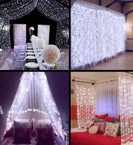 3M x 3m 300 LED ślubny sznur ślubny Świąteczny sznurek LED Fairy Light żarówka Garland Birthday Party Garden Curtain Decor2175591