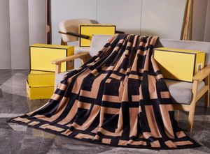 Luxuriöse Bettwäsche im klassischen Design, Decke für den Winter, weich, hochwertig, Buchstabenmuster, Auto-Reisedecken, 150 x 200 cm, 2815423