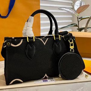 Black Designer Shoulder Cross Body Crossbody Bags Womens Onthe White Ladies New Tote Shopping Bag Genuine Leather Circular Zero Wallet