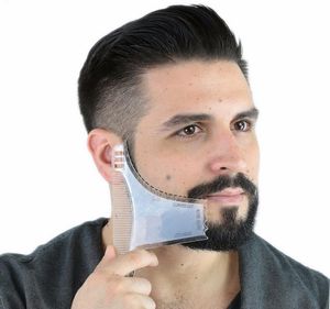 ひげシェーピングツール8 in 1 Beard Comb Multiliner Beard Shaper Template Comb Kit Transparent Works and Any6718948