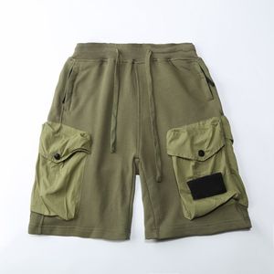 Hochwertige Markendesigner-Herren-Shorts mit Steinen, Baumwolle, klassisches Emblem, 3D-Tasche, lässige Inseln-Shorts