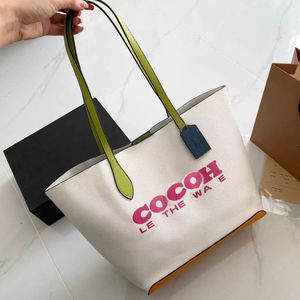 Женская роскошная сумка для покупок, дизайнерская сумка через плечо, новая сумка с рисунком личи, красочная сумка-тоут с буквами, расширенная модная женская сумка большой вместимости