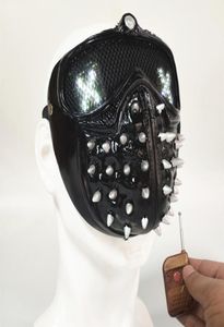 Watch Dogs 2 Marcus Wrench Cosplay PVC LED Mask Battery Box med LED Light Up 25 slags lampor Rivet Remote Control Masks5354362