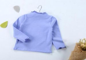 2019年秋の冬の新しいスタイルの子供ファッション長袖少女薄いセクションWavy Collar StyleTShirt1150948