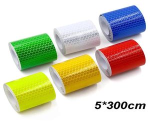 5cm300cm Reflective Stickers For Car Bikes Helmets Motorcycle Warning Safety Tape Strip Film Auto Reflector Sticker1217567