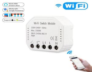 Smart WiFi Switch Module Smart Remote WiFi Switch Compatible Google Home Alexa IFTTT Voice Control Timer Switch för EU UK NO HUB R8749315