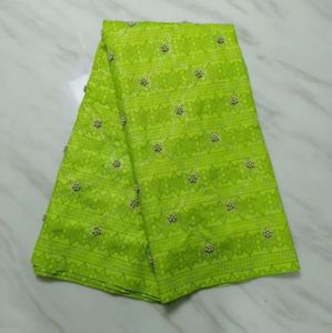 5yards pc top sale lemon green bazin lace fabric with beads and rhine african brocade cotton material for party dress bz2781859578