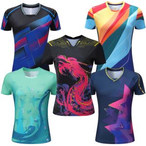 Camisas do campeonato nacional do dragão chinês mulheres camisas de tênis de mesa feminino meninas meninos camisas de tênis de mesa das mulheres ping pong camiseta