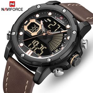 Naviforce Erkekler En İyi Lüks Marka Fashion Sports Holwatch Led Analog Dijital Kuvars Erkek Saat Su Geçirmez Relogio Maskulino176m