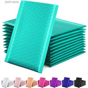 Outros produtos plásticos descartáveis Novo 100pcs Blue Bubble Mailer Bolha acolchoada Envelopes Mailer Poly para embalagem Auto Seal Shipping Bag Bubble Padding T24