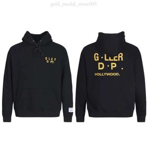 Men Hoodies Sweatshirts Same Galleryes Dept T Shirts Rapper Mens Designer Letter Flame Print High Street Women's Long 710