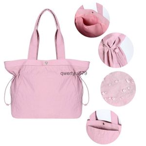 Totes Nylon Designer Lulu Woman Shopping Bag Womens Crossbody Storage Side Clutch Duffle Tote Shoulder Bag Mens Luxury Handbag Waterproof H240309