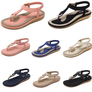 2024 Yaz Kadın Ayakkabıları Sandalet Düşük Topuklu Kafes Yüzey Boş Zaman Mom Siyah Beyaz Büyük Boyut 35-42 J16 GAI