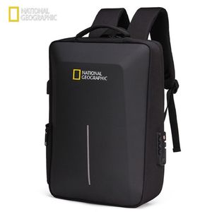 National Geographic Anti Theft Laptop Bag Waterproof USB Laddning 15 6 tum Daypack Mochila Eva Impact Protection 220309282L