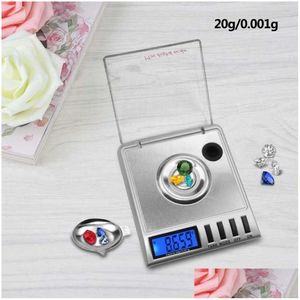 Hushållsskalor Yieyri 0,001-20g 0,001x20g Mini Digital Pocket Jewelry Diamond Weight Scale Electronic Portable NCE 210927 Drop Deliv DHVGP
