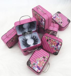 New design 3D5D6D mink eyelash packaging case small suitcase for packaging Lashes package in suitcase luggage package box suitc3425982