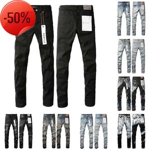 Lila jeans denim byxor mens designer jean kvinnor svarta byxor hög1 kvalitet rak design retro streetwear casual sweatpants denim last hip hop pant po po