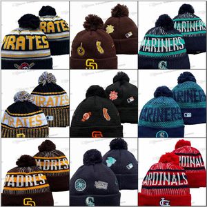 2024 alle 32 Teams Baseball Beanie Cap New York Beanies Mix Farben P Sports American Baseball Team dimensionale Stickerei Winter Wolle Sport Strickmütze Totenkopfkappen A-03