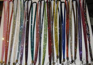 Bling Neck Strap Lanyard Rope ID Neck Strap Lanyard ID Pass Card Badge Key Mobile Phone Camera Holder Straps Charms 100 Pcs DHL9229829