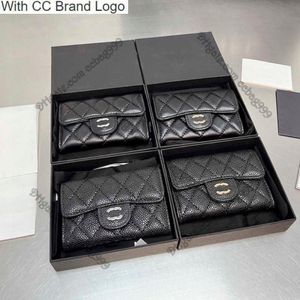 CC Marca Carteiras Mini Caviar De Pele De Cordeiro Designer Flap Bolsas Brilhante Perolado Grão De Bezerro Acolchoado Titular De Cartão Clássico Ouro Prata M217i 298D