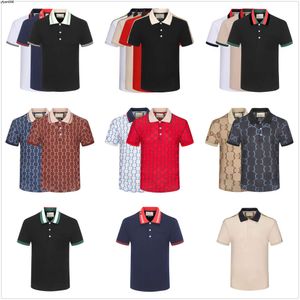 Mens Designer Black and White Red Cotton Comfortable Short Sleeve Casual Fashion Business Street