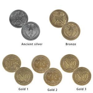 Bronze Yes or No Commemorative Coin Souvenir Non-currency Coins Game Prop Challenge Coins Collection Decoration Crafts