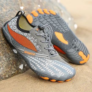 Mulheres aqua sapatos de praia de secagem rápida sapatos masculinos tênis respiráveis descalços upstream sapatos de água unisex natação caminhadas esporte sapato 240226