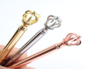 Diamond Crown Pendant Metal Pen Ballpoint Pen Advertising Pen Custom Logo Stationery Whole School Supplies Lettering Engraved 5923167