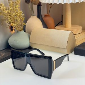 Óculos de sol de designer de luxo para mulheres óculos de sol para homens moda verão siameses lentes grandes moldura preta legal uv40208w