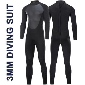 Abiti da immersione da 3 mm per muta nera uomo costume da bagno completo abito completo in neoprene body body body shati zip marito regalo nuovo