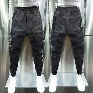 Pantaloni neri jogger pantalone pantalone a strisce per pantaloni da fuoco magro nuovi in abbigliamento a marchio designer di alta qualità