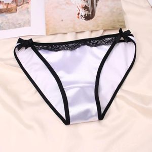 Women's Panties Women G-String Thong Lingerie Silk Satin Underwear Knickers Briefs Stretch Breathable Underpants Crotch Cotton Brief