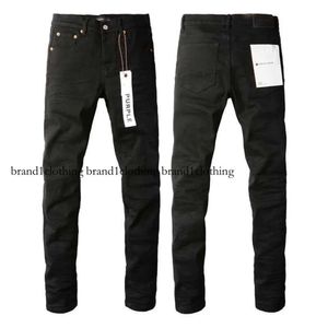 Purple Brand Jeans American High Street Black Плиссированные мужские джинсы