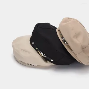 Ball Caps Vintage Solid Color Beret Hat for Women Lady Spring Summer Thin Streetwear Hats Fashion Girl