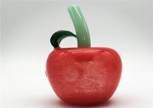 Renkli elma boru başlık el boruları komik su borusu sigara aksesuarları pyrex kaşık balmumu kabarcık kırmızı hediye2463531