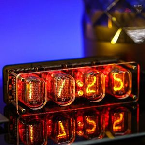 Tischuhren IN12 Nixie Tube Uhr Retro Elektronische Digital Computer Desktop Kreative Dekoration Geschenke Zubehör Für Männer