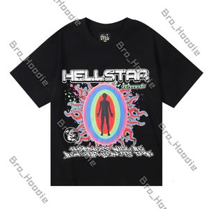 Hellstar Shirt Mens T Shirts Short Sleeve Designer Tshirt Graphic Tee Hell Star Shirt Hipster Washed Fabric Street Graffiti Letter Foil Print Vintage Clothe 3XL 165