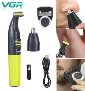 VGR Rasoio Elettrico Rasoio barba Macchina da barba Rasoio ricaricabile Barba Trimmer pettine per capelli Rasoio da barba per uomo Lavabile7247051