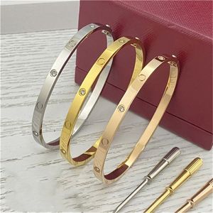 Gold Braclet Titanium Steel Kvinnor Män älskar skruvar armband armband silver rosskruvskruvmejsel nagelbangle designer armband cou218y