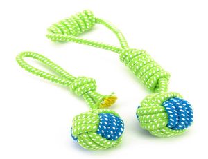 Husdjursförsörjning Dog Toys Dogs tugga tänder rena utomhus traning kul att spela grönt repboll leksak för stor liten hund katt 712293677304