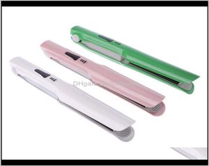 2 i 1 hårrätare curler trådlös snabb uppvärmning USB laddningsbar keramisk curlingverktyg mini bärbar K4GNP W4UTP7018921