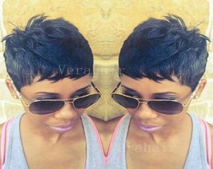 Pixie Cut Short Natural Hair Wigs For Black Women Human short hair wigs African american Glueless Brazilian Hair Bob Short hairsty3089033