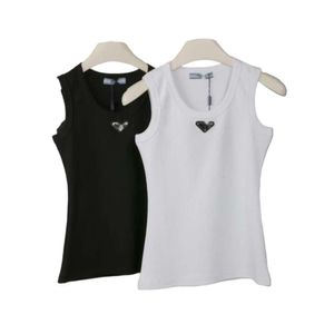 Womens Vest Designer Original Quality Womens Tanks Camis Triangle Suspender Vest Thread Anti Glare Sleeveless Black And White Vest For Womens